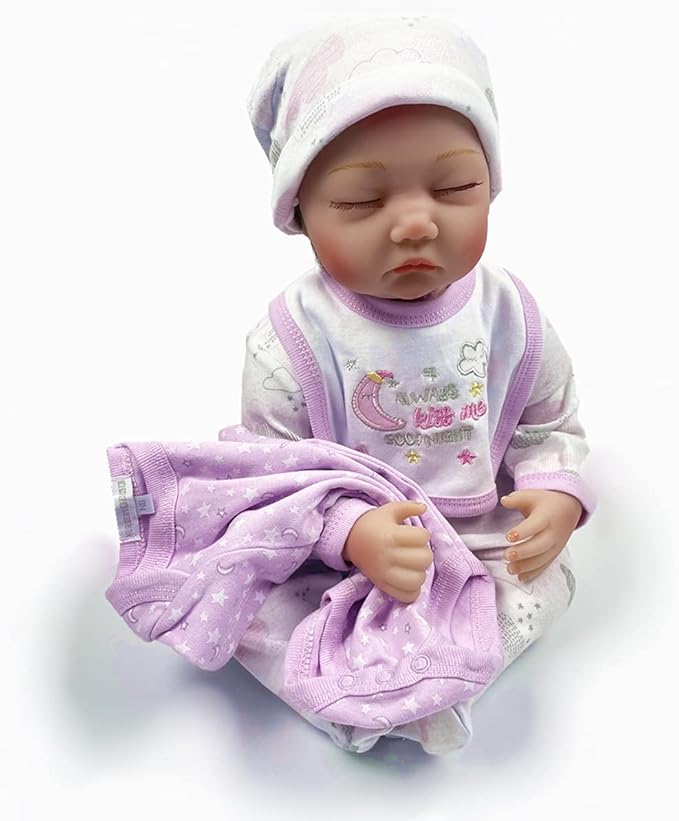 Reborn Baby Dolls Clothes Outfits 22 Inch Girl Clothing Accessories 5 Pcs Set for 20-23 Inch Newborn Reborn Dolls