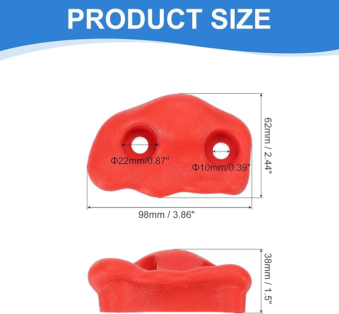 PATIKIL Climbing Rock Wall Grips Play Set Climber Attachments with Double Hole