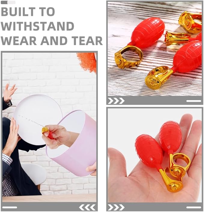 2Pcs Water Squirting Ring Prank Supplies Easy Activation Fun Accessories for April Fool's Day Party Humorous Water Play for Adults