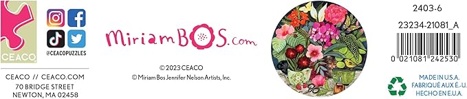 Ceaco - Miriam Bos - Patiently Waiting - 500 Piece Round Jigsaw Puzzle