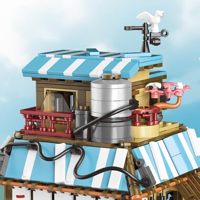 Japanese Ramen Shop Building Blocks Set - Mini Brick Simulation Architecture Construction Toy Ideal Gift Choice for Adult Teen 14+