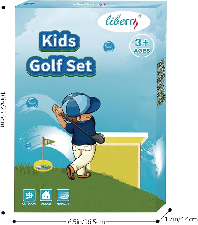 Liberry Toddler Golf Set, Retractable Toy Golf Clubs for Kids Ages 2 3 4 5, Indoor and Outdoor Sports Games Birthday Gift for Boys Girls