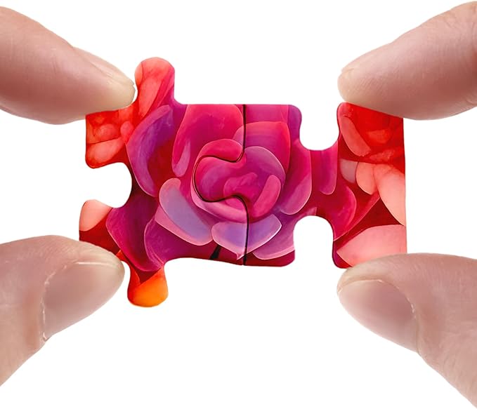 Rainbow Succulent Cactus Puzzle 1000 Piece for Adults, Colorful Gradient Plant Jigsaw Puzzles for Women, Aesthetic Pretty Beautiful Flower Garden Spring Puzzles