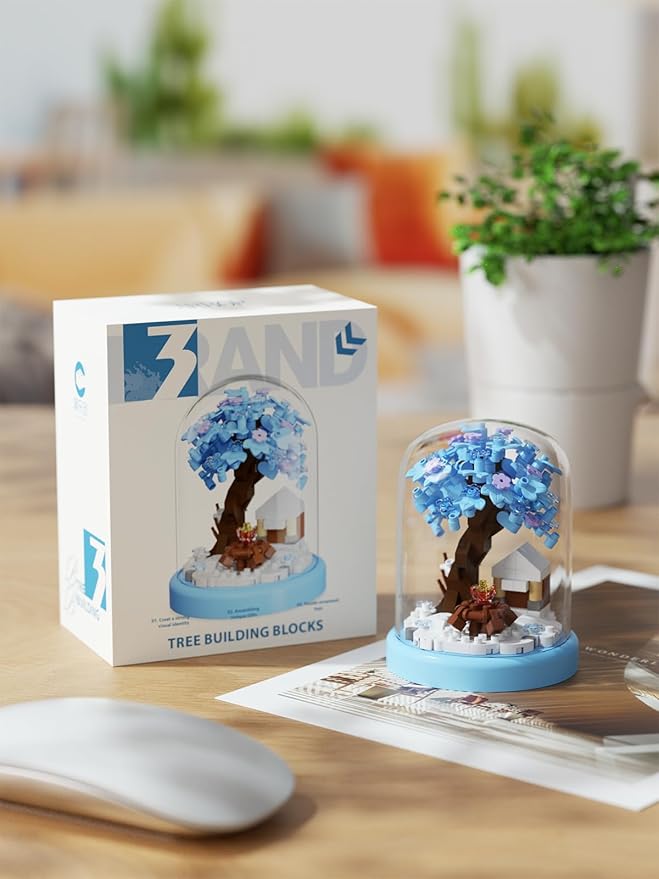 Winter Snow Tree House Bonsai Tree House Building Toy Flowers Set Ideas Building Blocks Complete with Dust Cover
