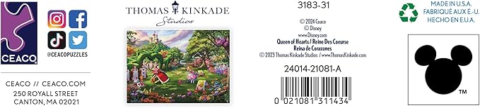 Ceaco - Thomas Kinkade - Disney - Queen of Hearts - 1000 Piece Jigsaw Puzzle