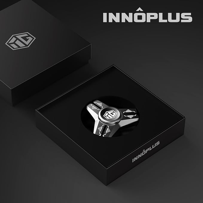 INNÔPLUS Fidget Spinner, Sturdy Stainess Steel Construction Metal Fidget Spinner, Hand Fidget Spinners, Delivers Smooth and Long Spin Times, for Stress Relief, Focus Enhancement, Anxiety Reduction