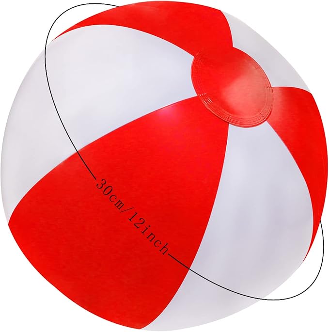 PENTA ANGEL Beach Balls 2PCS 12 Inch Inflatable/Blow Up Classic Rainbow Color Summer Swimming Pool Party Favors Water Toy Beachball for Women Men Adults Playing