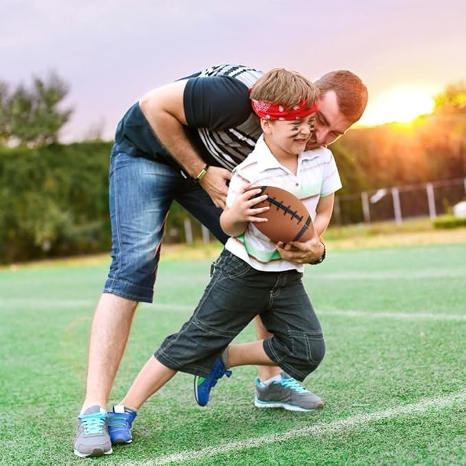 Shindel 6PCS Mini Inflatable Football, 6.3 inch Waterproof Footballs Toys for Kids Perfect Outdoor & Indoor Games, Summer Pool Beach Toy, Birthday & Football Lovers Party Favors