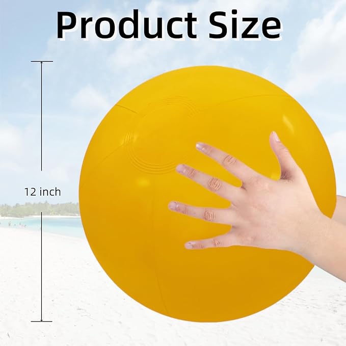 6 Pack Beach Balls, Large Inflatable Beach Balls Bulk, for Parties, Beach, Pools & Play