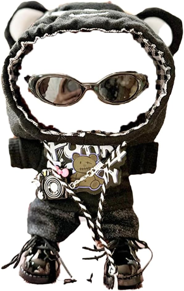 17cm Doll Clothes - 17cm Doll Outfit & Accessories,17cm Doll Hoodie Set,Hoodie+cpants+Camera+Shoes+Camera(Style-A1)