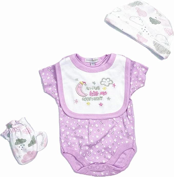 Reborn Baby Dolls Clothes Outfits 22 Inch Girl Clothing Accessories 5 Pcs Set for 20-23 Inch Newborn Reborn Dolls