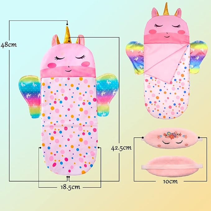 iBayda Doll Clothes Accessories Set Include Dress Pillow Sleeping Bag Toys Play Set for 10 -12 Inch Dolls, 14 to 14.5 Inch Dolls (No Doll)
