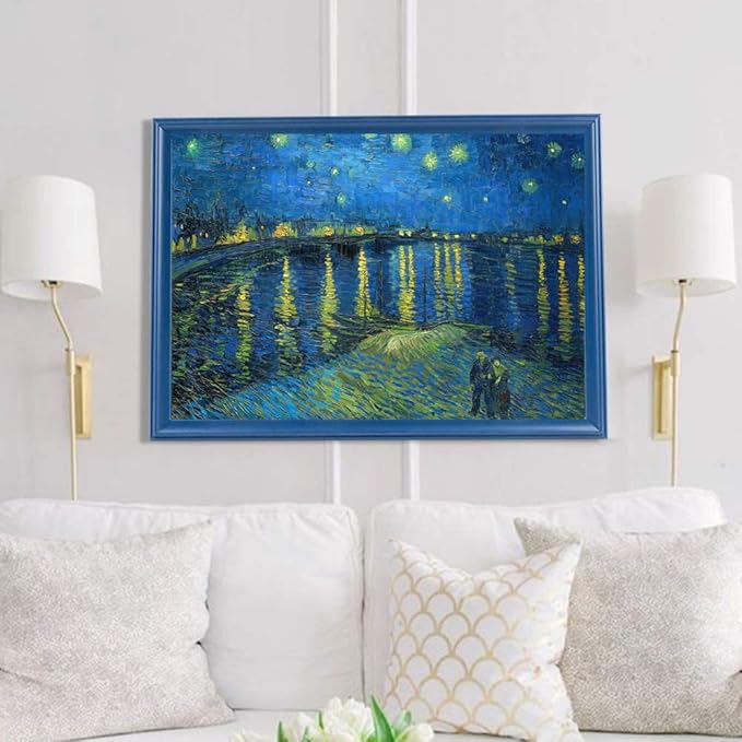 Jigsaw Puzzles for Adults 1000 Piece Starry Night Over the Rhone by Vincent Van Gogh 27.56 x 19.69 Inch Puzzles for Adults Educational Challenge Toy Van Gogh Puzzles 1000 Pieces for Adult
