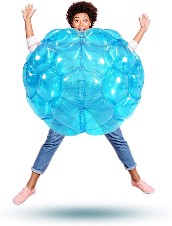 SUNSHINEMALL 2 Pack Inflatable Bumper Balls for Kids Giant Zorb Ball Sumo Balls Human Hamster Ball Bubble Balls for Adults Full Body Buddy Outdoor Toys for Kids(36" Blue)