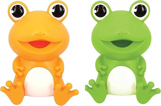 Animolds Baby Squeaky Toy Squeeze Party Favors Toys for Boys Novelty Toys & Amusements Screaming Rubber Gag Gifts Small Animal Toys Funny Dog Toys 6-8In Baby Sensory Toys 2PK(Squeeze Me Froggy 2PK)