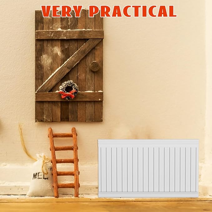 4pcs Miniature Dollhouse Wainscoting Panels, Pla White Interior Trim for Dollhouse Decor, Elegant and Space-Saving Mini House Accessories, 3.74 X 2.16 X 0.47 Inch