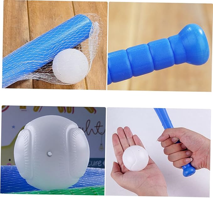 DECHOUS Plastic Baseball Bat and Ball Set Kids Baseball Bat Toys for Children Indoor Outdoor Encourages Exercise and Batting Skills, Random Color