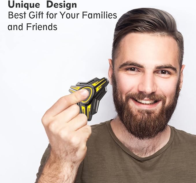 INNÔPLUS Fidget Spinner, Fidget Spinners for Adult, Fidget Spinners Cool, Fidget Light Up Spinner for Teens, Stress Anxiety ADHD Relief Figets Toy, Metal Finger Hand Spinner Toy with Luminous Light