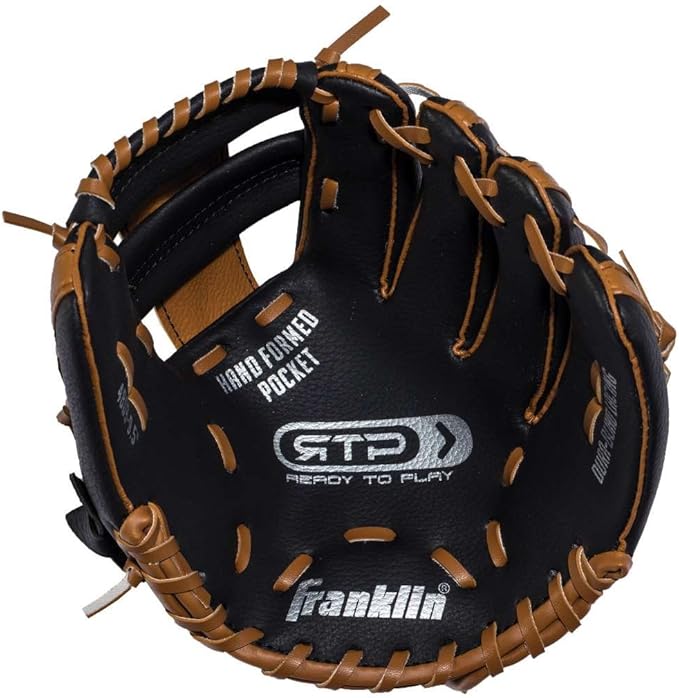 Franklin Sports Kids Baseball Gloves - RTP Youth Teeball Glove + Ball Set - Boys + Girls Teeball Mitt - Kids + Toddlers - 9.5"