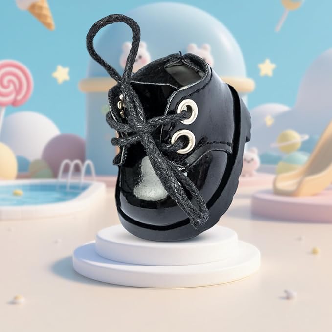 15-17cm Doll Shoes for 15-17cm Doll Boots, 6.7 inch Doll Shoes Accessories (Black)