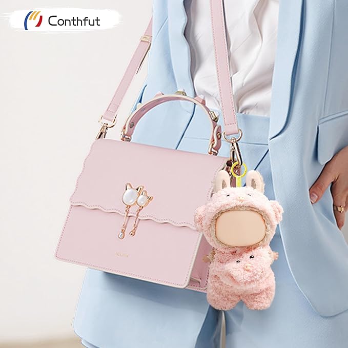 17cm Doll Clothes, Clothes for Dolls Outfit, Accessories for Dolls Clothes,Cute Clothes Set for Doll,No Doll Include (Pink Pig)