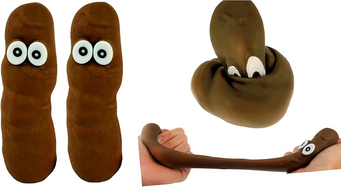 JA-RU Squishy Poop Toys for Kids (2 Pack) – Stretchy Poop Squishy Fidget Toys, Stress Relief Toy, Funny Gag Gifts, Party Favors, Goodie Bag Stuffers & Classroom Prizes. 6448-2p