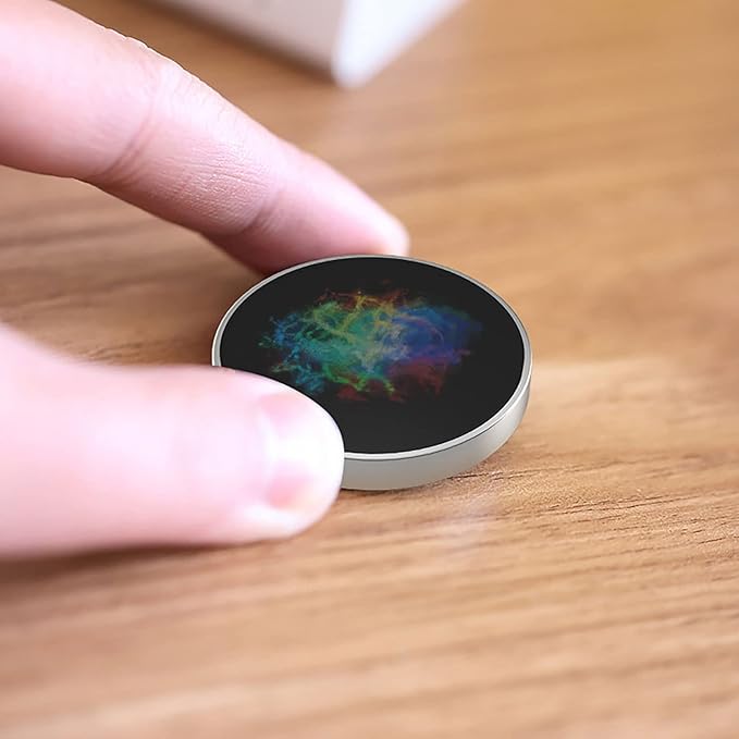 Desk Gyro Mezmocoin Pocket Toy Colorful Luminous Galaxy Star Stainless Steel Rotary Gyro Fingertip Anti Stress Toys Kids Gift (Color : C)