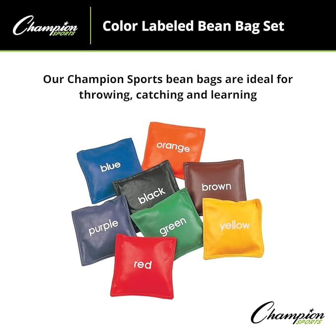 Champion Sports 5 Inch Colored Bean Bag Set