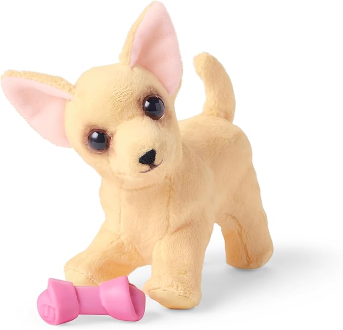 American Girl Barker Posey Tan Dog for 18-inch Dolls plus Pet Accessories