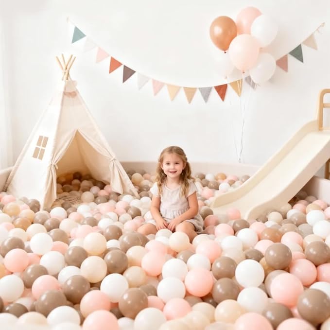 GOGOSO Ball Pit Balls for Toddlers Kids Plastic Balls for Ball-Pit Playpen Pool Baby Play Pastel BPA-Free Non Toxic Play Pastel Crush Proof Bal 50 100 200 500 1000 Count