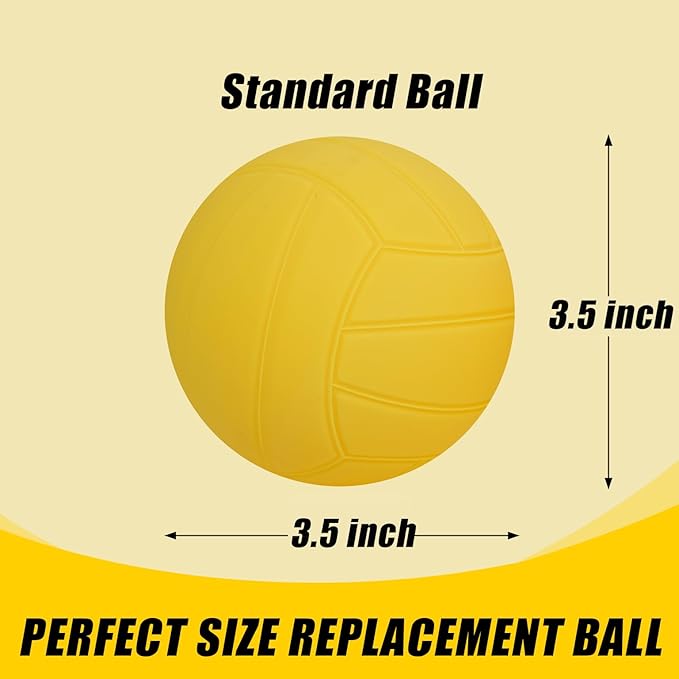 Spike Replacement Balls 3-Pack with Pump for Roundnet Game Mini Volleyball Pool Game