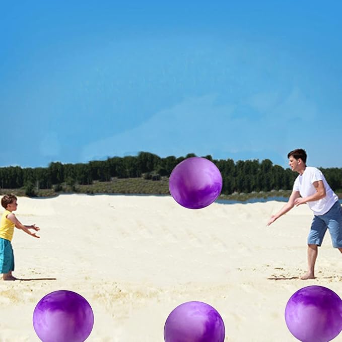 4 Pcs Playground Balls with Pump, 9 inch Inflatable Bouncy Balls for Kids, School, Beach, Kickball DodgeBalls and Indoor Outdoor Plays