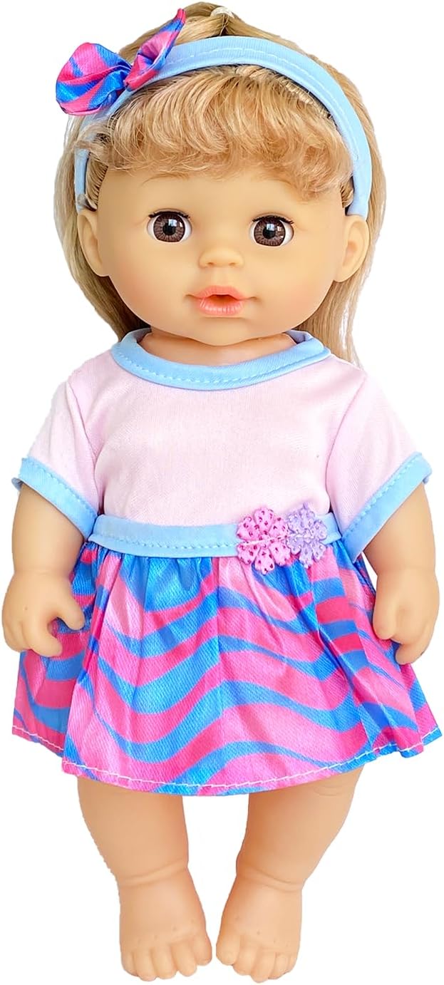 Baby Doll Clothes - 6 Sets Girl Clothes Dress Baby Outfits Accessories for 10 11 12 Inch Doll.