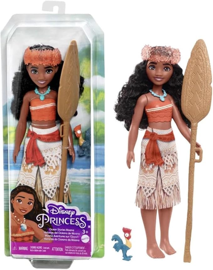 Disney Princess Toys HLW36 Moana Fashion Doll with HEI HEI Figure and Accessories Inspired by Disney Movie HLW36