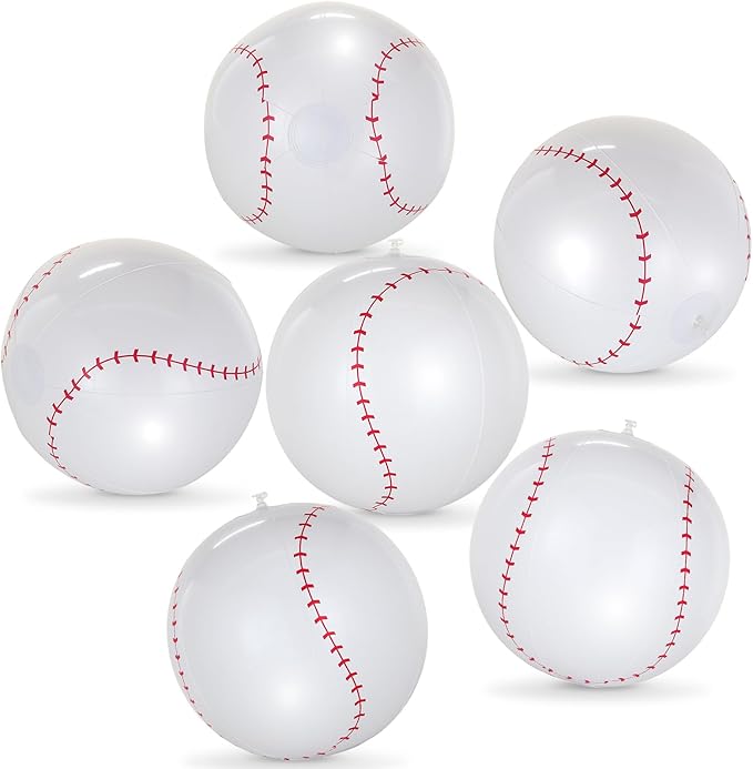 6 Pcs Giant Inflatable Footballs,16 Inch Blow Up Footballs Toys,Summer Pool Beach Balls,Sports Game Accessaries for Super Bowl Football Party Supplies,Indoor and Outdoor Use