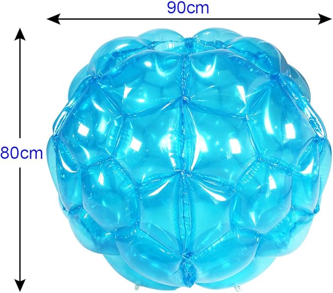SUNSHINEMALL 2 Pack Inflatable Bumper Balls for Kids & Adults - Giant Zorb Balls (36" Red + Blue)