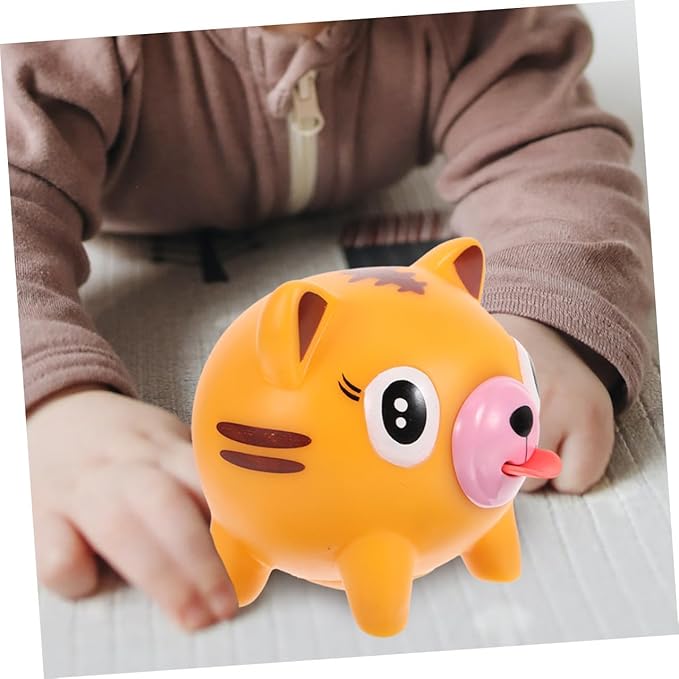 4pcs Interactive Screaming Animal Stress Balls for Tongue Out Squeaky Sensory Squeeze Portable Funny Sound Decompression Party Favors for Boys