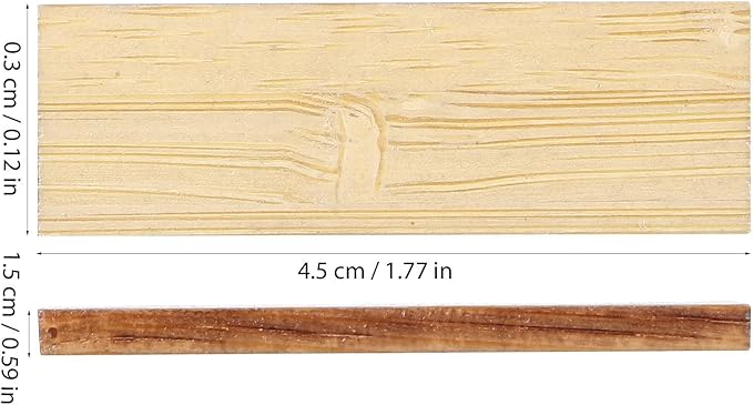Toyvian 40 Pcs Miniature Dollhouse Flooring: Self Adhesive Floor Peel Boards Stickers, Mini DIY Flooring Wood Grain Tiles Doll House Accessories (Light Brown)