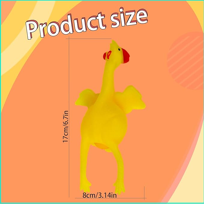16cm Funny Squishy Adult Toys Chicken and Eggs Stress Relieve