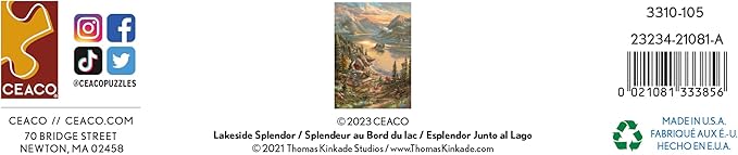 Ceaco - Thomas Kinkade - Lakeside Splendor - 1000 Piece Jigsaw Puzzle
