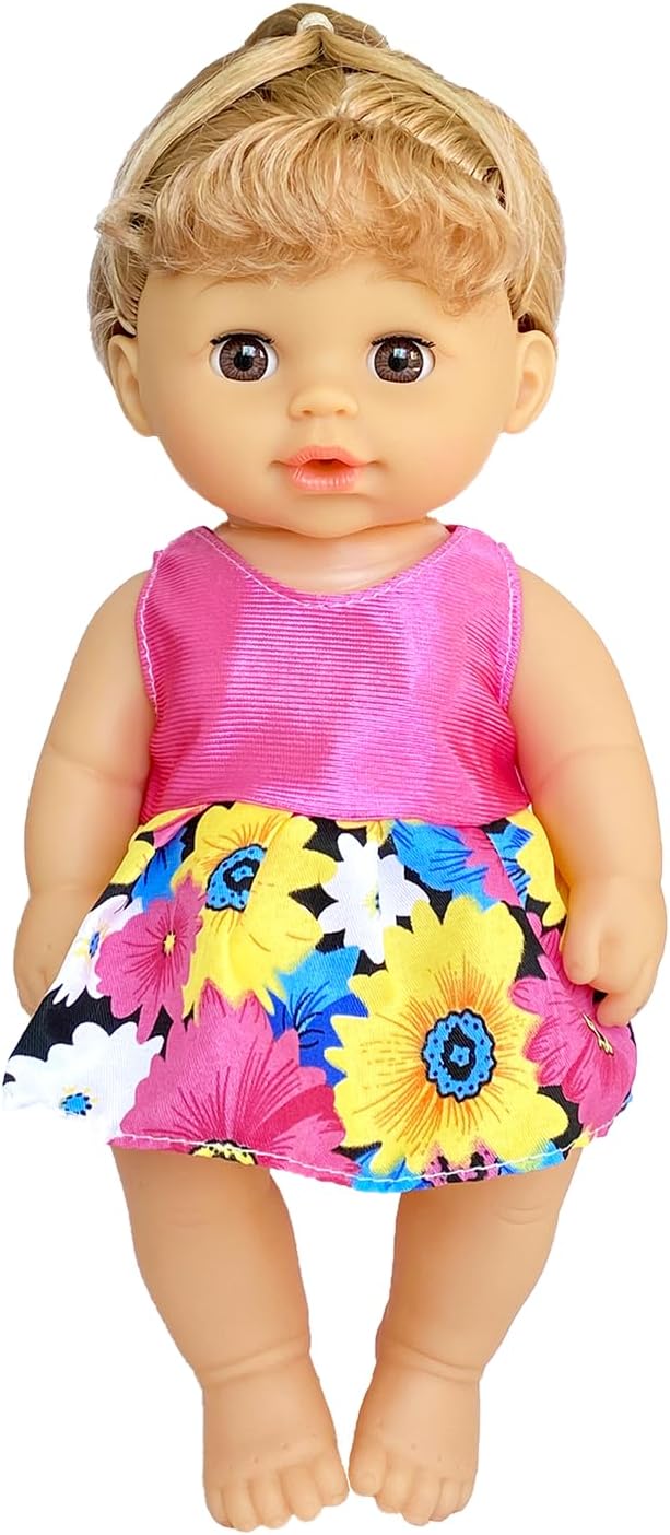 Baby Doll Clothes - 6 Sets Girl Clothes Dress Baby Outfits Accessories for 10 11 12 Inch Doll.