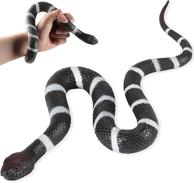 LRCXL Realistic Fake Snakes Toy Soft Rubber Snakes to Keep Birds Away - Coral Toys for Garden Props to Keep Birds Away, Scare Squirrels, Mice, Pranks Halloween Decoration Props