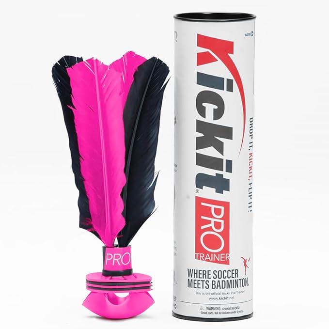 Kickit | The Original Birdie Soccer PRO Trainer | Play Outdoors, Indoors or Backyard, Beach or Tailgate, All Ages Fun & Travel Friendly (Black & Red)