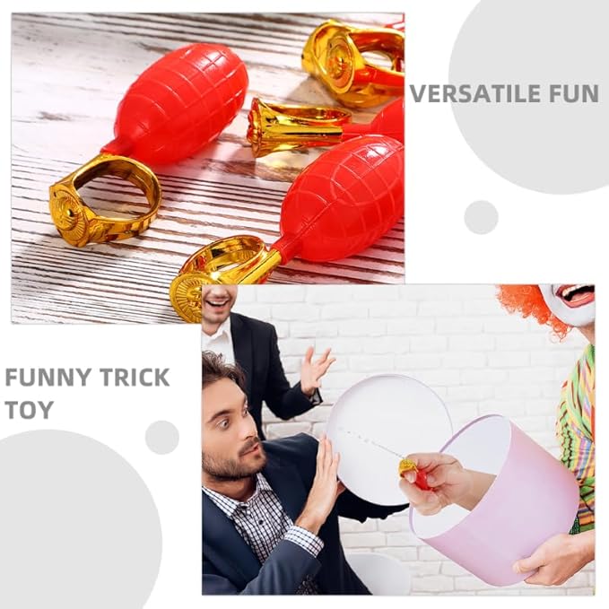 2Pcs Water Squirting Ring Prank Supplies Easy Activation Fun Accessories for April Fool's Day Party Humorous Water Play for Adults