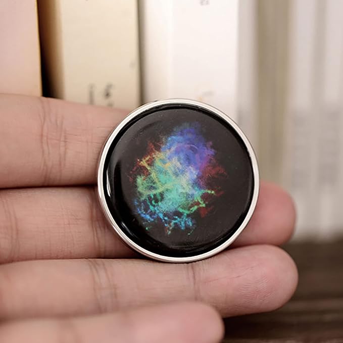 Desk Gyro Mezmocoin Pocket Toy Colorful Luminous Galaxy Star Stainless Steel Rotary Gyro Fingertip Anti Stress Toys Kids Gift (Color : C)