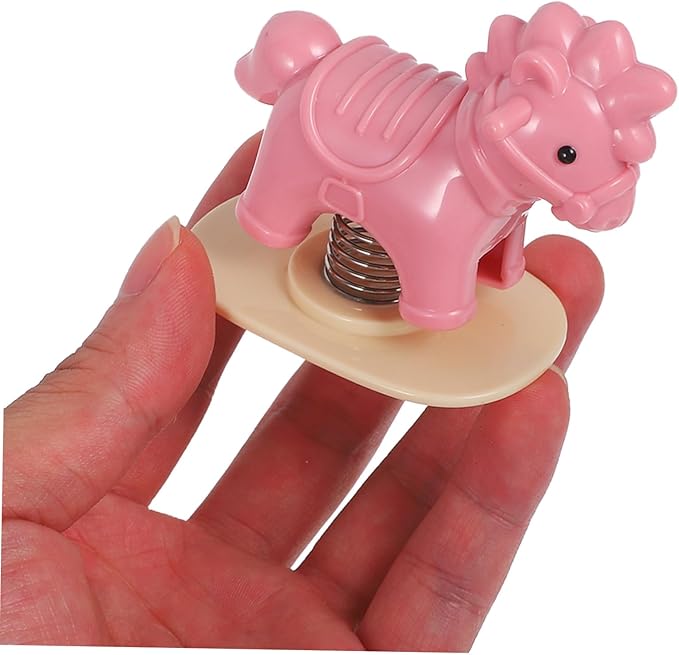 HANABASS Doll House Accessories Miniature Slide Swing and Wooden Horse Playground Set for Dollhouse Decor and Kids Imaginative Play