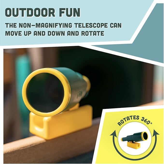 Squirrel Products Pirate Telescope - Swing Set Accessories Replacements & Additions - Active Outdoor Play for Boys & Girls Ages 3 & Older