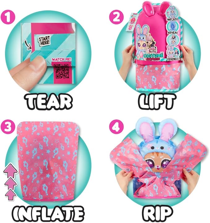 LOL Surprise Tweens Costume Fashion Doll Aya Cherry with Inflatable Blue Bunny Pet Costume & Multiple Surprises Including Fabulous Fashions & Accessories Great Gift for Kids Ages 4+