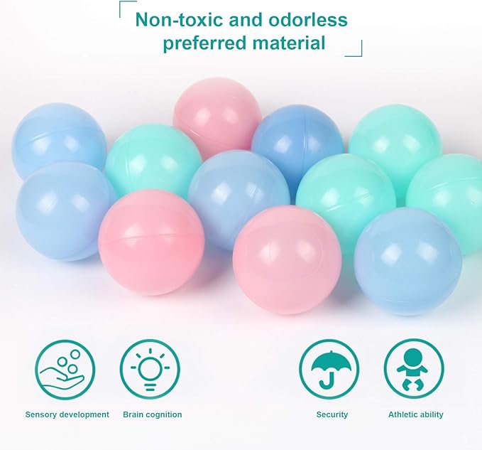 TRENDBOX Ball Pit Balls Plastic Balls for Ball Pit Pool Playpen Babies Kids Children Birthday Parties