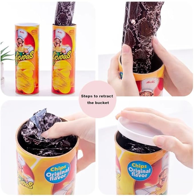 5pcs Snake in a Can + Ketchup Mustard Set + Potato Chip Fake Snake Prank Kit for Adults & Kids | Funny Jokes for April Fools & Parties